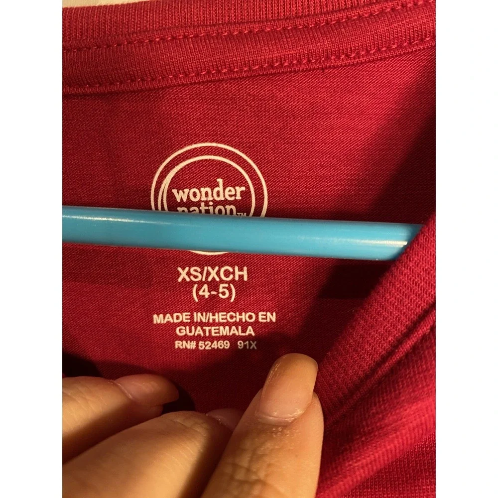 wonder nation girls‎ shirt size XS extra small 4 5 long sleeve